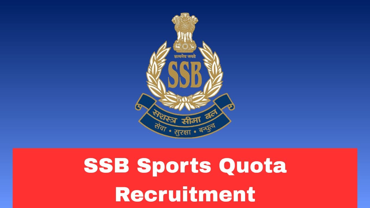 SSB Sports Quota Recruitment 2026 Apply Now Online For 404 Posts